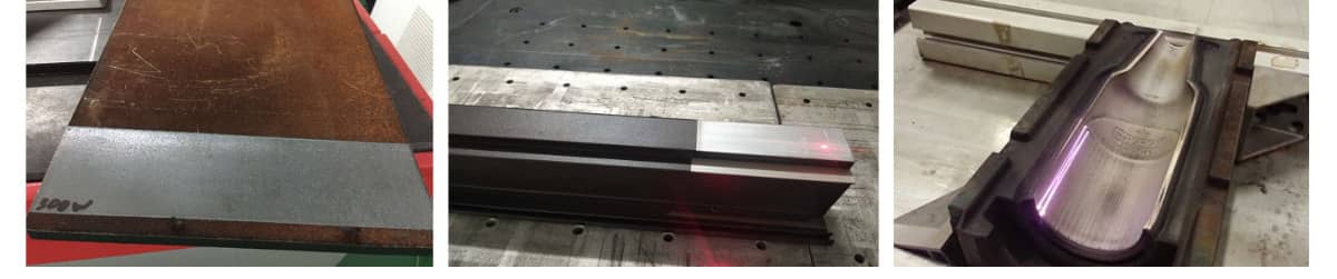 Campioni di elaborazione della pulizia laser