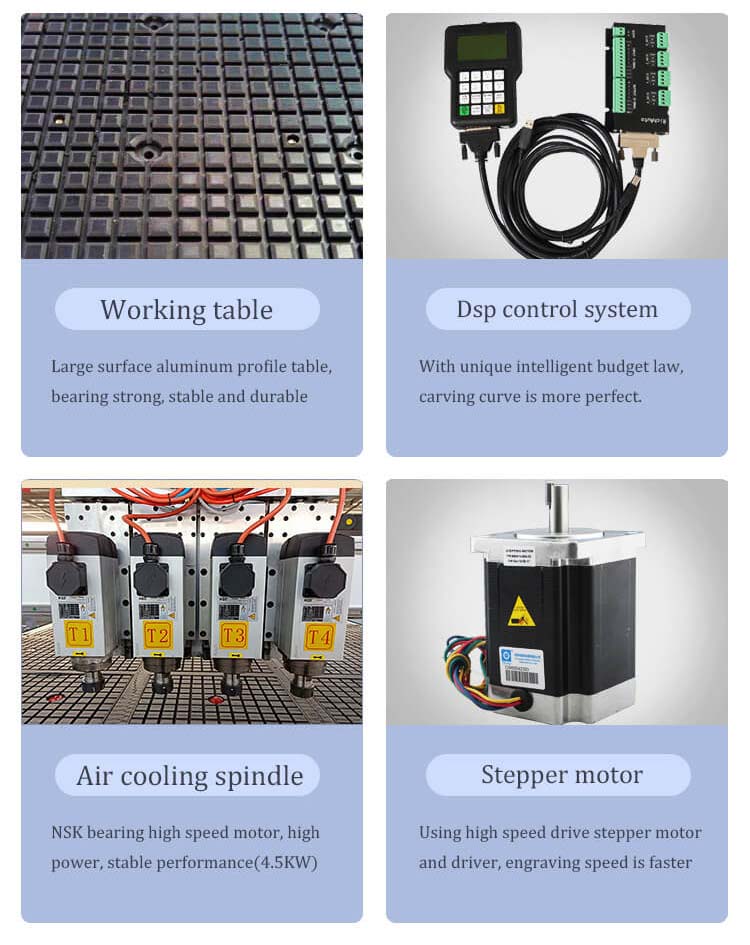 Macchina con incisione in legno a 3 assi router CNC