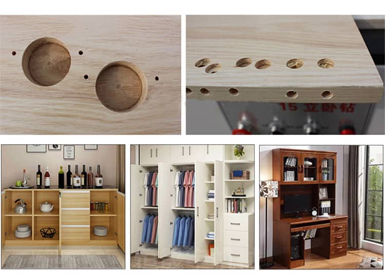 Drill della cerniera della porta dell'armadio