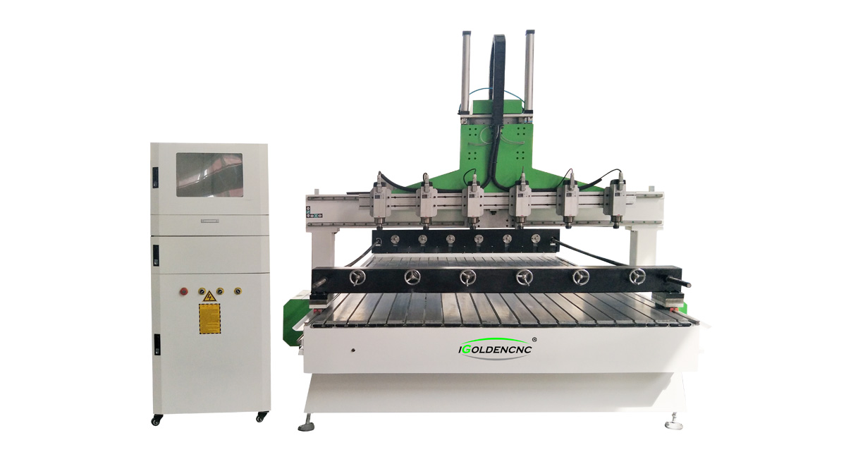 Router di cnc multi -head Plane / Stereo 4 Axis