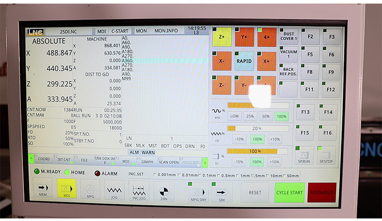 Sistema a 4 assi LNC