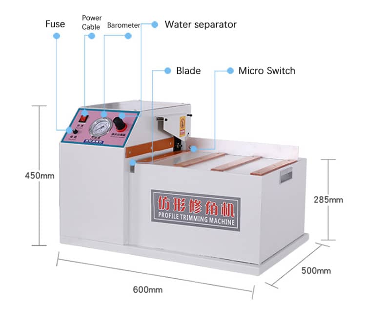 Macchina di taglio angolare di profilazione